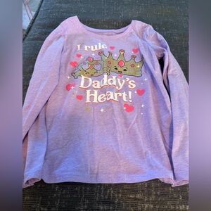 The Children's Place Lavender Long Sleeve Tee with Crown Design